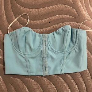 That’s so fetch blue crop corset top